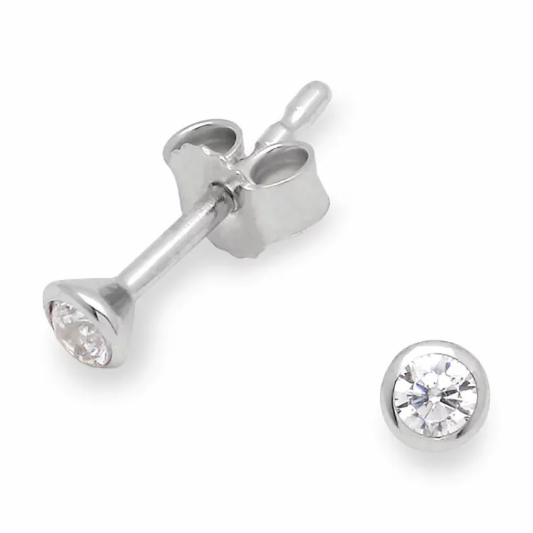 örhängestift i silver