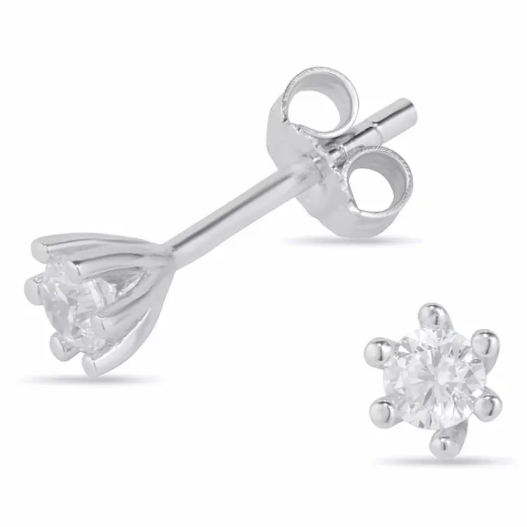 4-4,5 mm örhängestift i silver