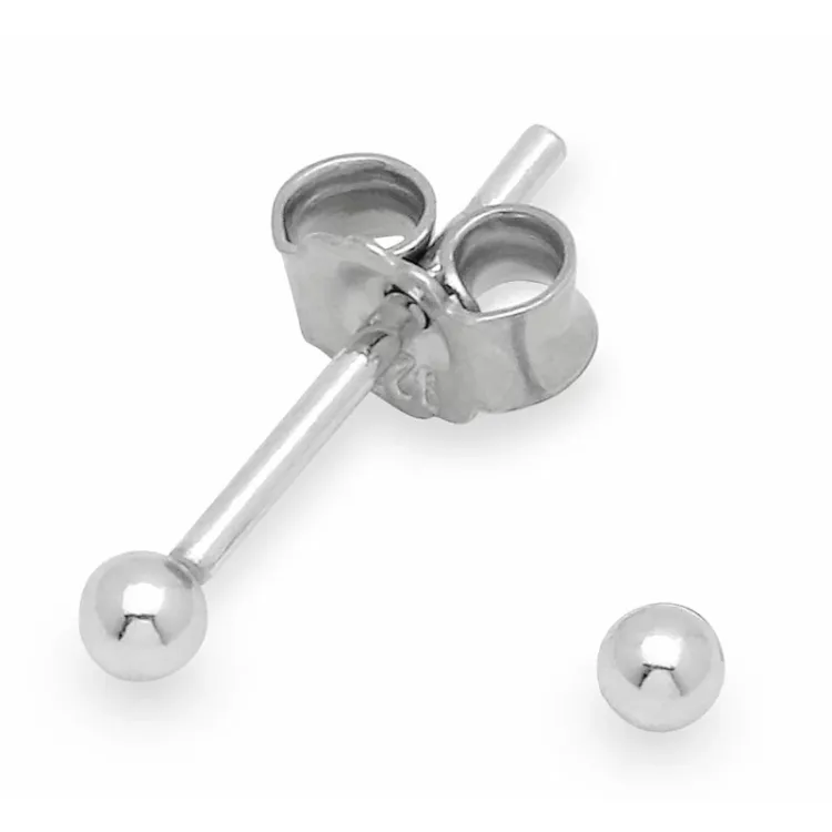 2 mm örhängestift i silver