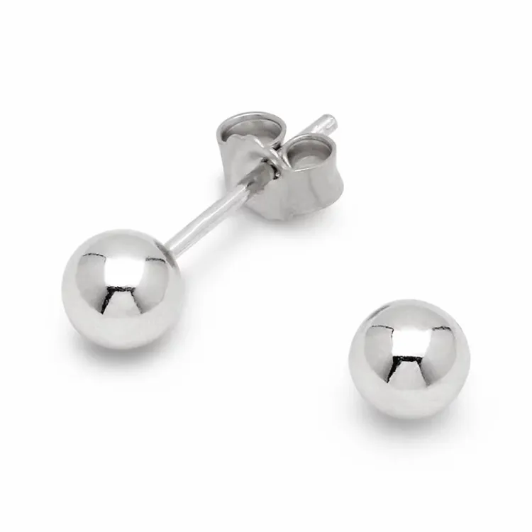 5 mm kula örhängestift i silver