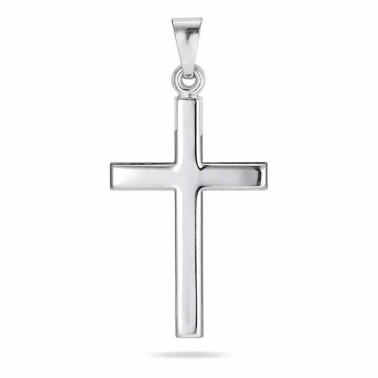 16 x 28 mm kors hängen i silver