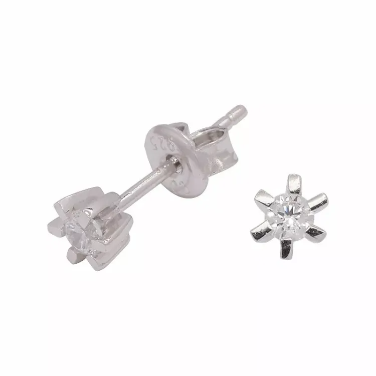 örhängestift i silver