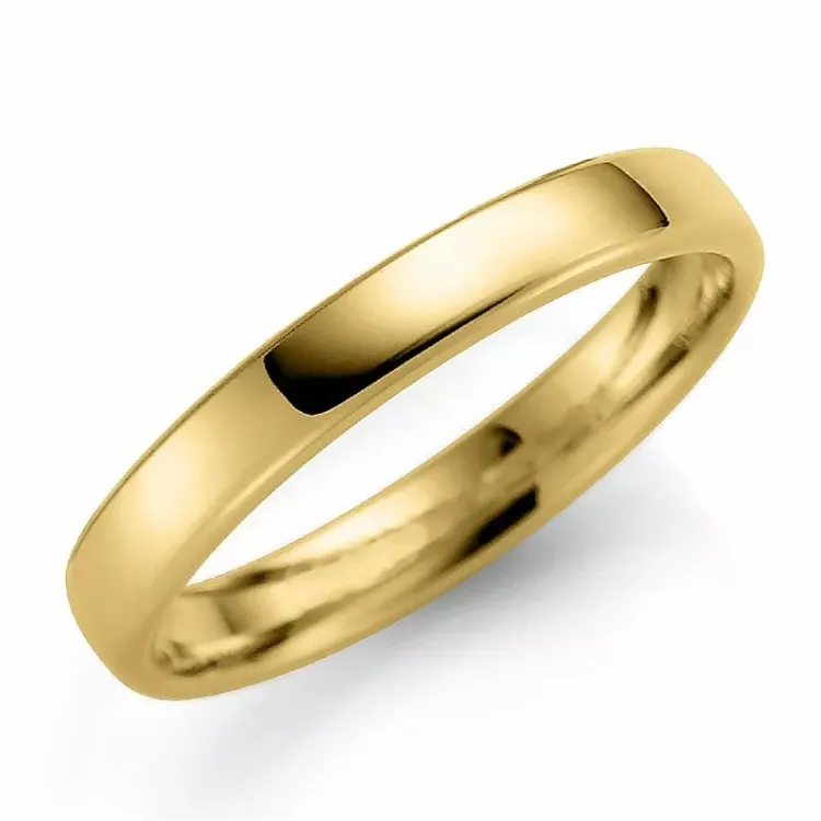 slät 3 mm vigselsring i 14  karat guld