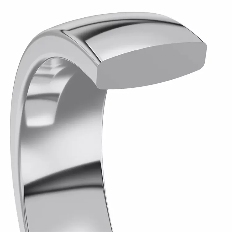 6 och 3 mm vigselsringar i 9 karat vitguld - set