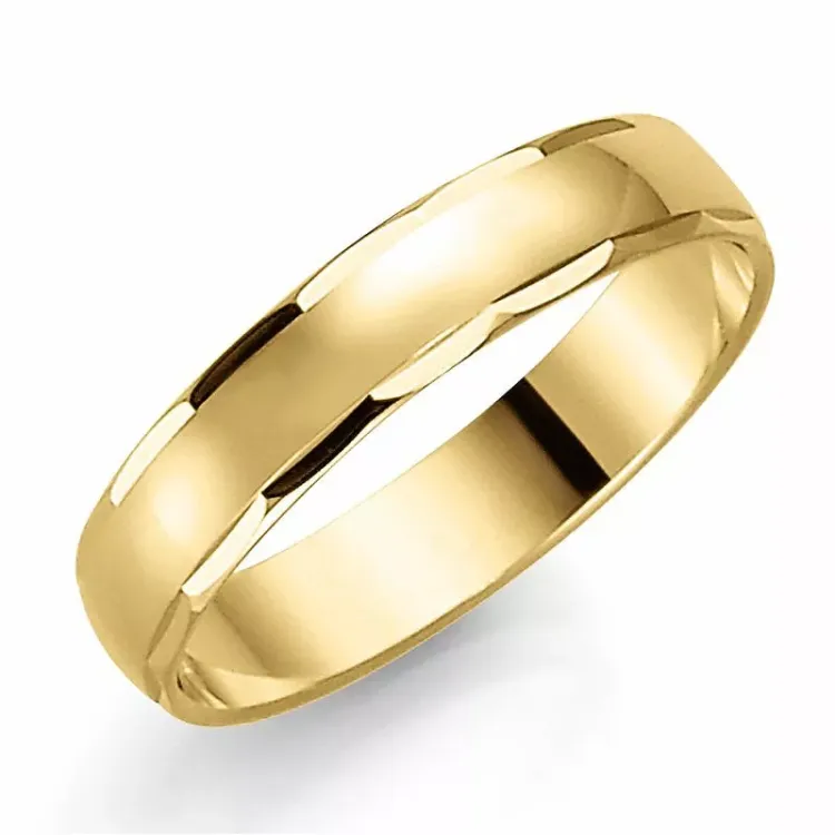 4 mm vigselsring i 14  karat guld