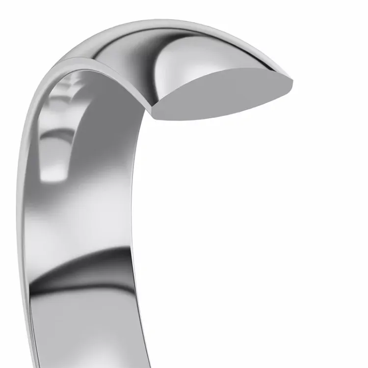 4 och 3 mm vigselsringar i 9 karat vitguld 0,02 ct - set