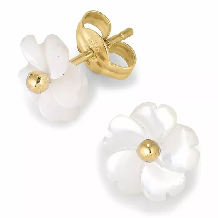 blommor örhängen i 9 karat guld - Gold Collection