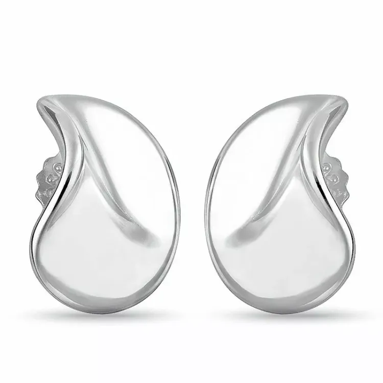 abstrakt öronstick i silver