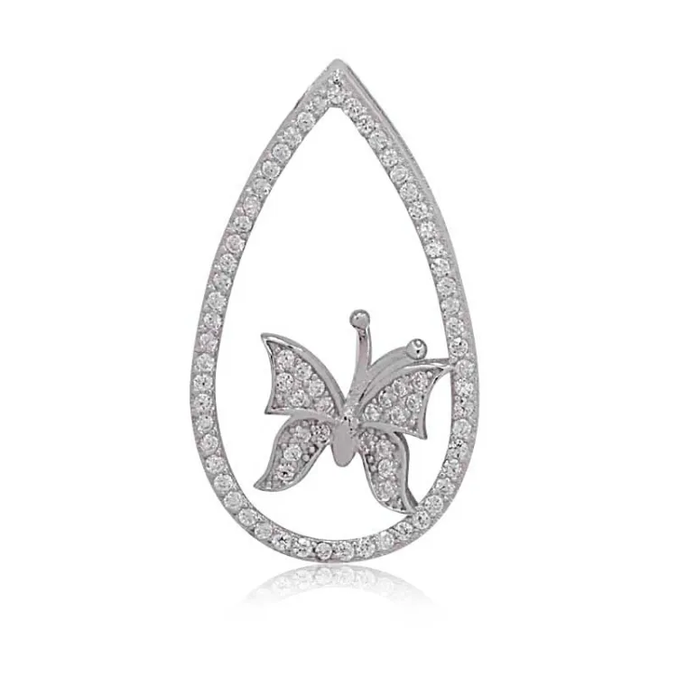 fjärilar hängen i silver