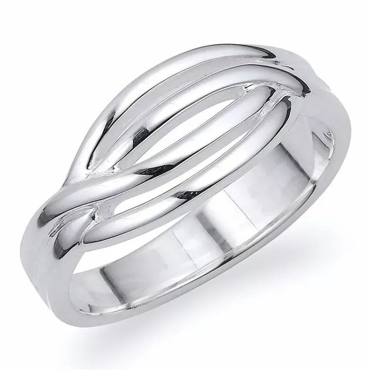 Vridet fingerringar i silver