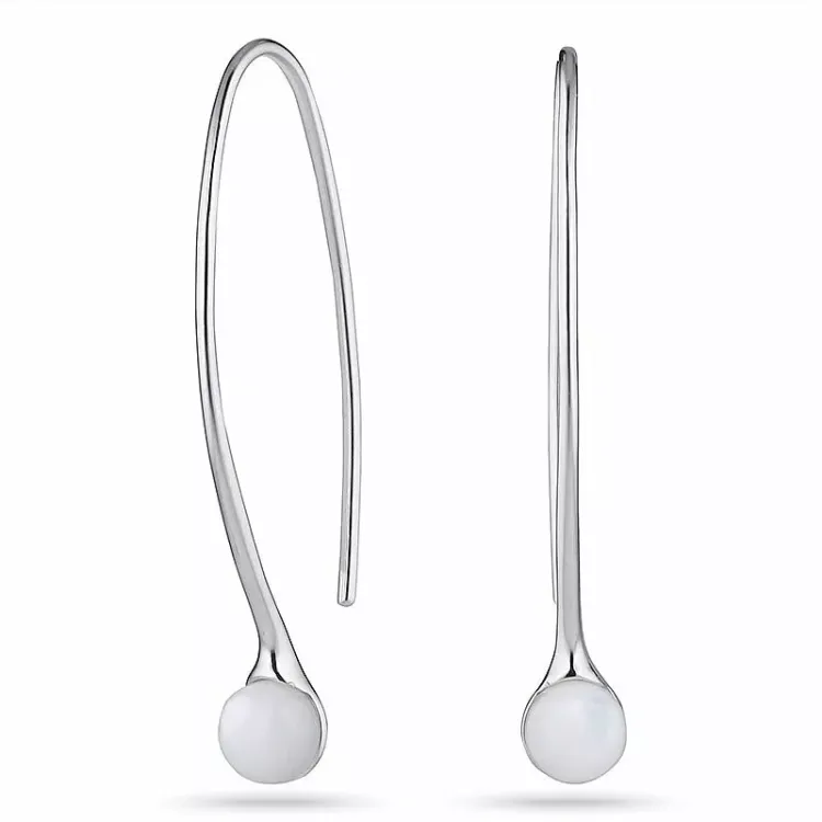 långa örhängen i silver