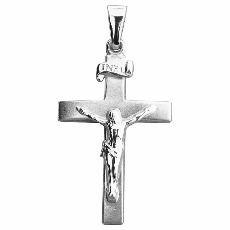 Jesus kors hängen i silver - Amoré
