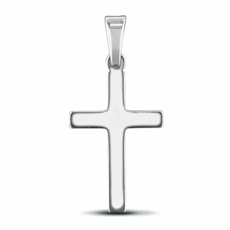 12 x 18 mm kors hängen i silver - Amoré
