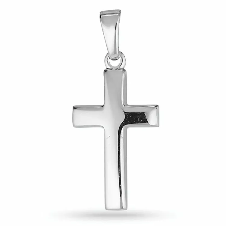 11 x 24,5 mm kors hängen i rhodinerat silver - Amoré