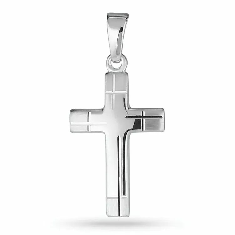 kors hängen i silver - Amoré