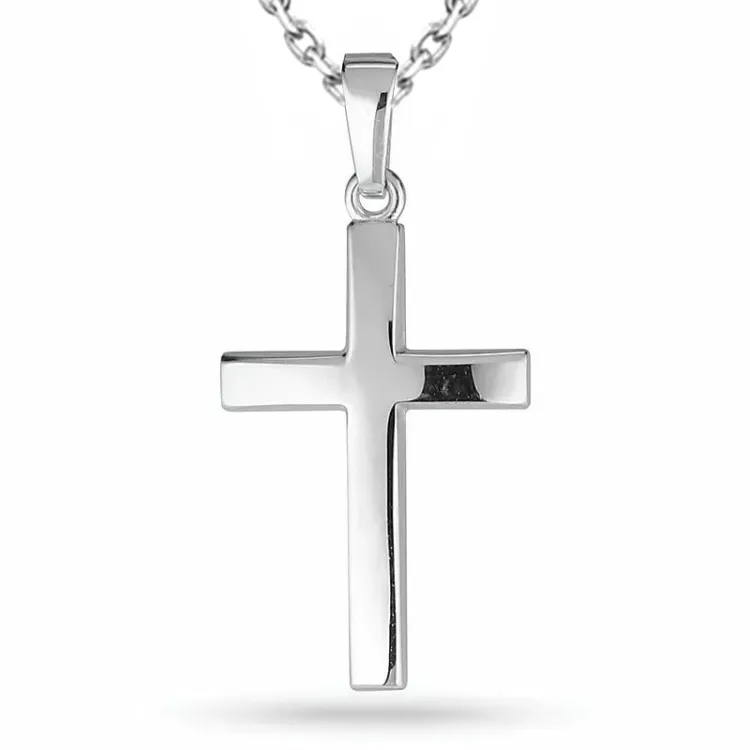 kors halsband i silver med hängen i silver - Amoré