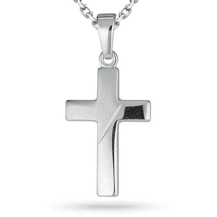 kors halsband i silver med hängen i silver - Amoré