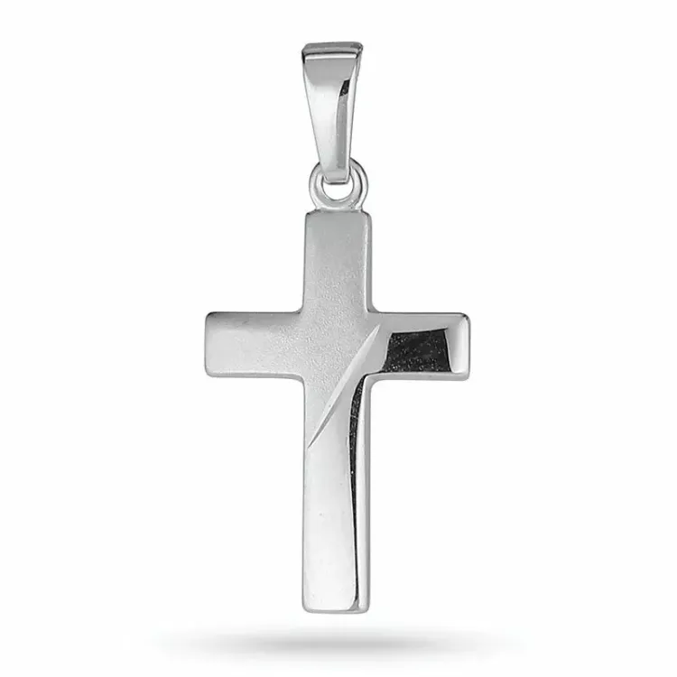 kors halsband i silver med hängen i silver - Amoré