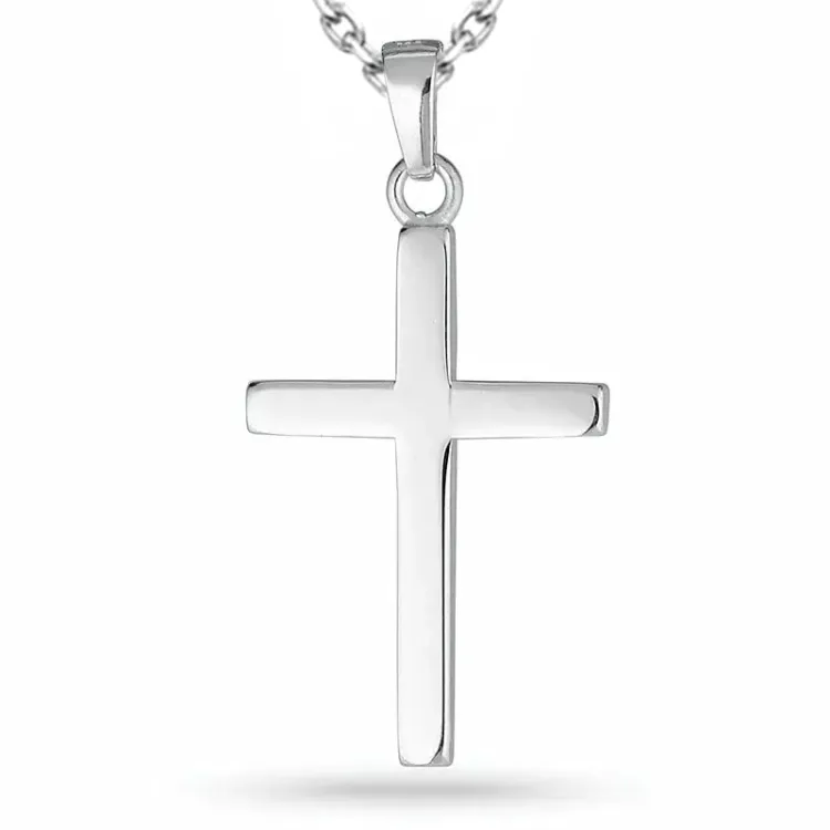 kors halsband i silver med hängen i silver - Amoré