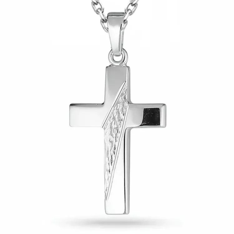 kors halsband i silver med hängen i silver - Amoré