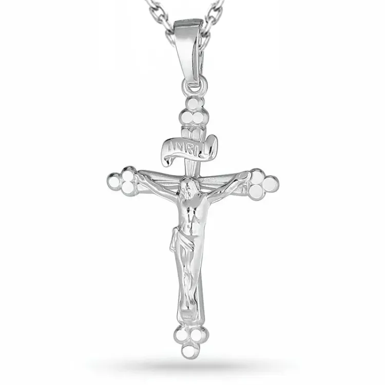kors med Jesus halsband i silver med hängen i silver - Amoré