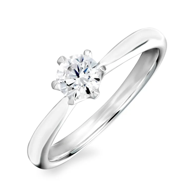 zirkon solitärring i silver
