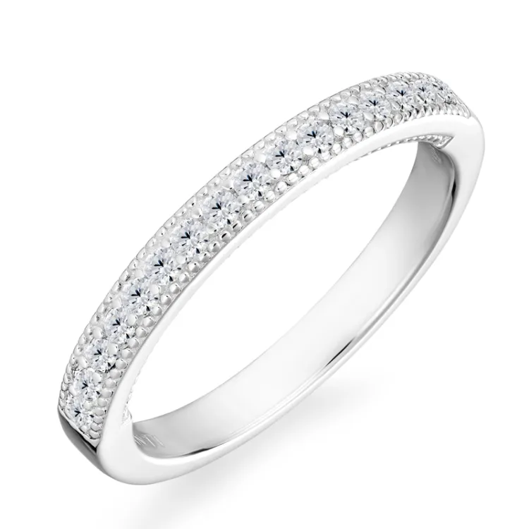 zirkon alliancring i silver