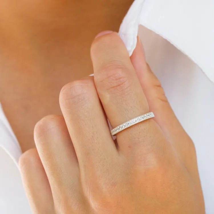 zirkon alliancring i silver