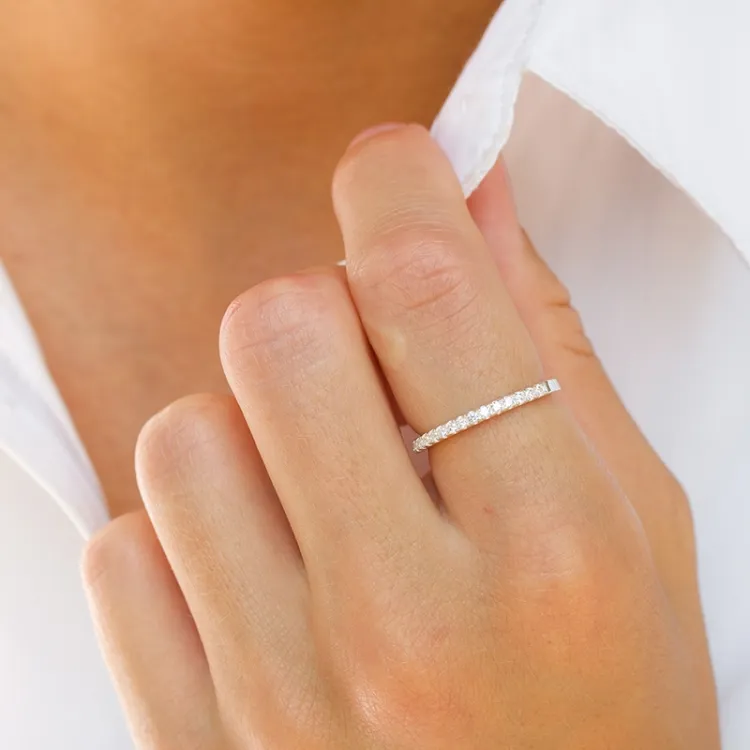 zirkon ring i silver
