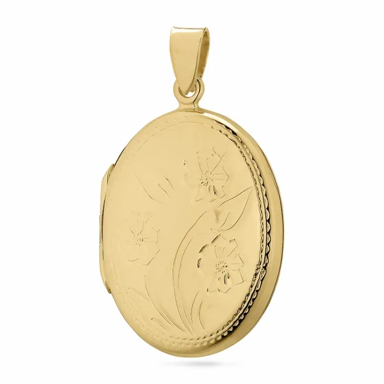 21 x 28 mm medaljong i förgyllt silver