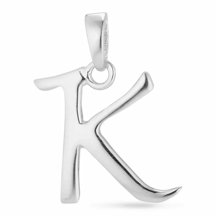 bokstav k hängen i silver - My Letter