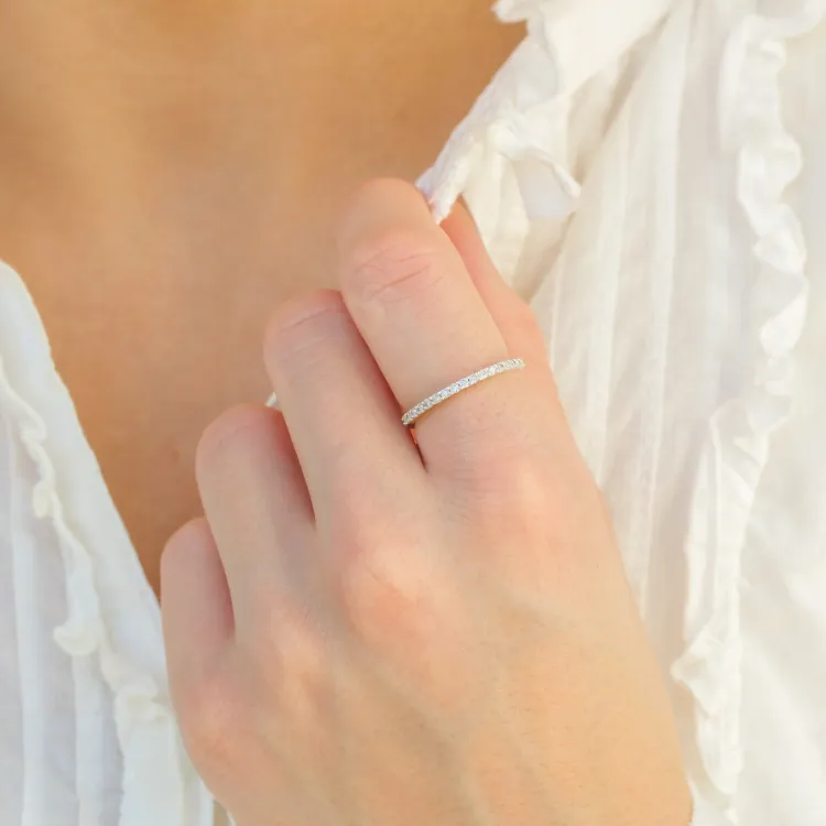zirkon ring i silver