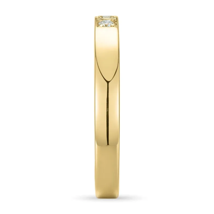 diamant guld alliancring i 9 karat guld 0,09 ct