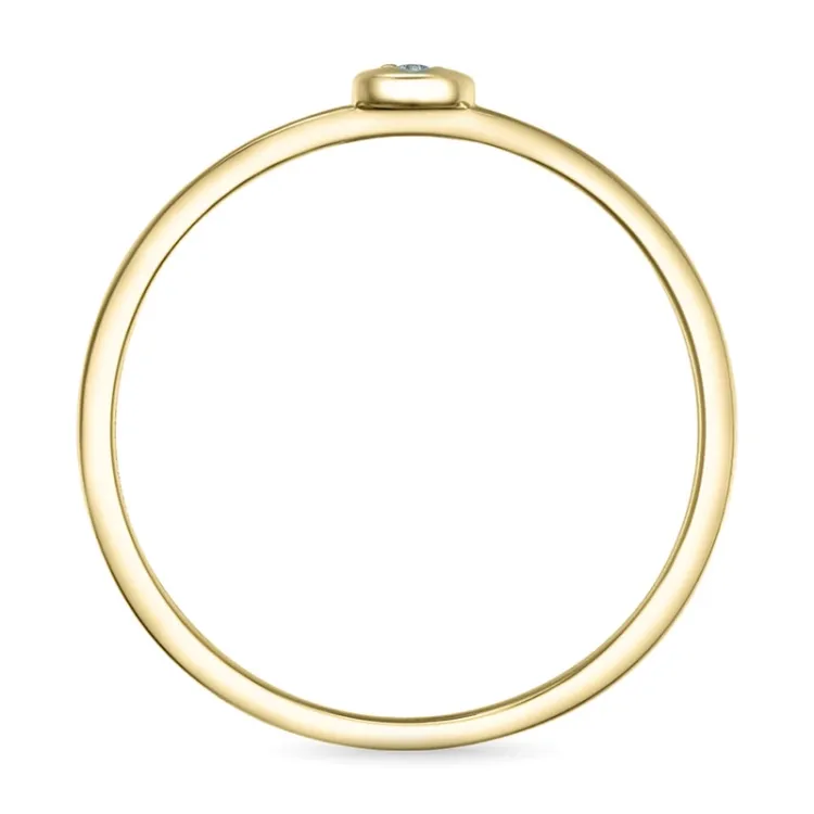 rund diamantring i 9 karat guld- och vitguld 0,01 ct