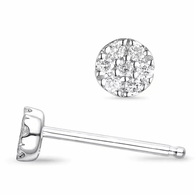 briljiantöronringar i 9 karat vitguld med diamant 