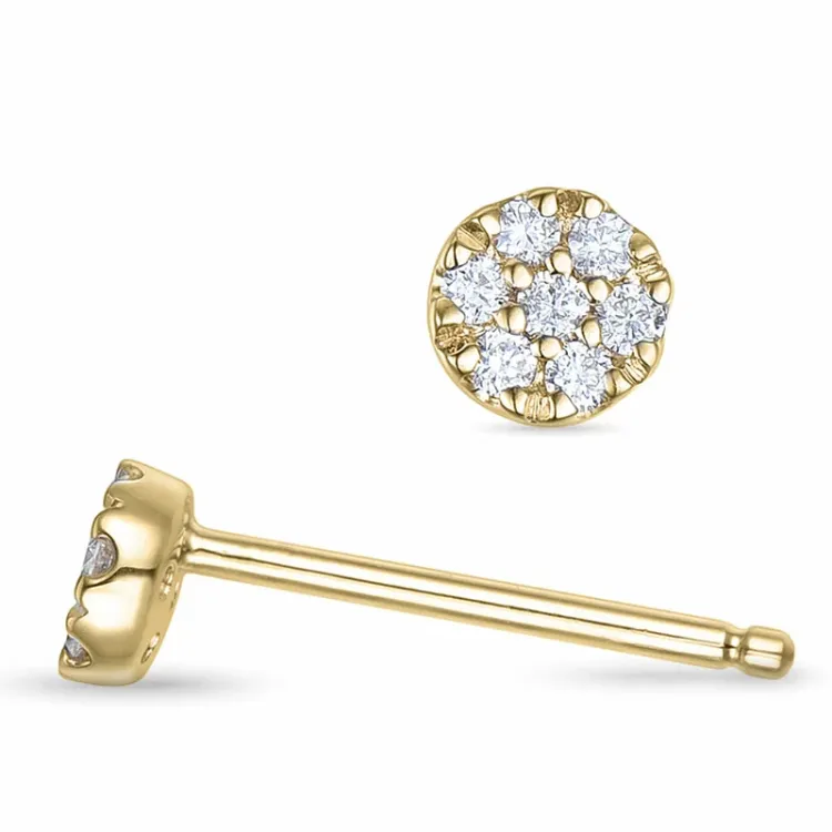 diamantörhängen i 9 karat guld med diamant 
