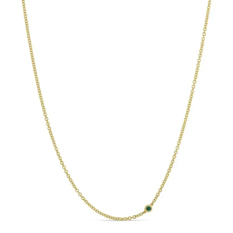 45 cm halsband med hängen i 9 karat guld 0,10 ct
