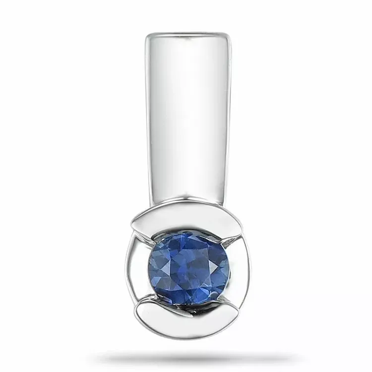 Safir hängen i 9 carat vitguld 0,13 ct
