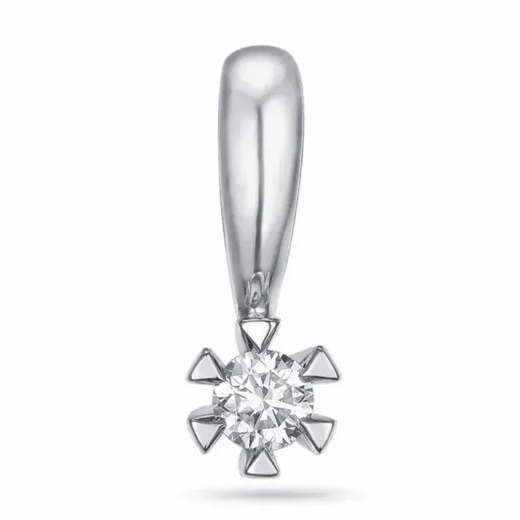 0,05 ct diamant solitärberlock i 9 carat vitguld 0,05 ct