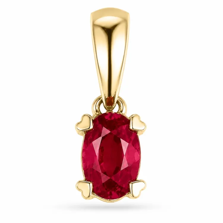rubin hängen i 9 carat guld 0,35 ct