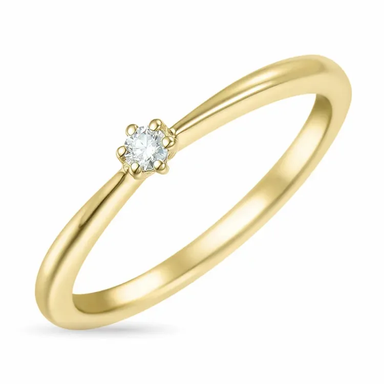 0,05 ct diamant ring i 14  karat guld 0,05 ct