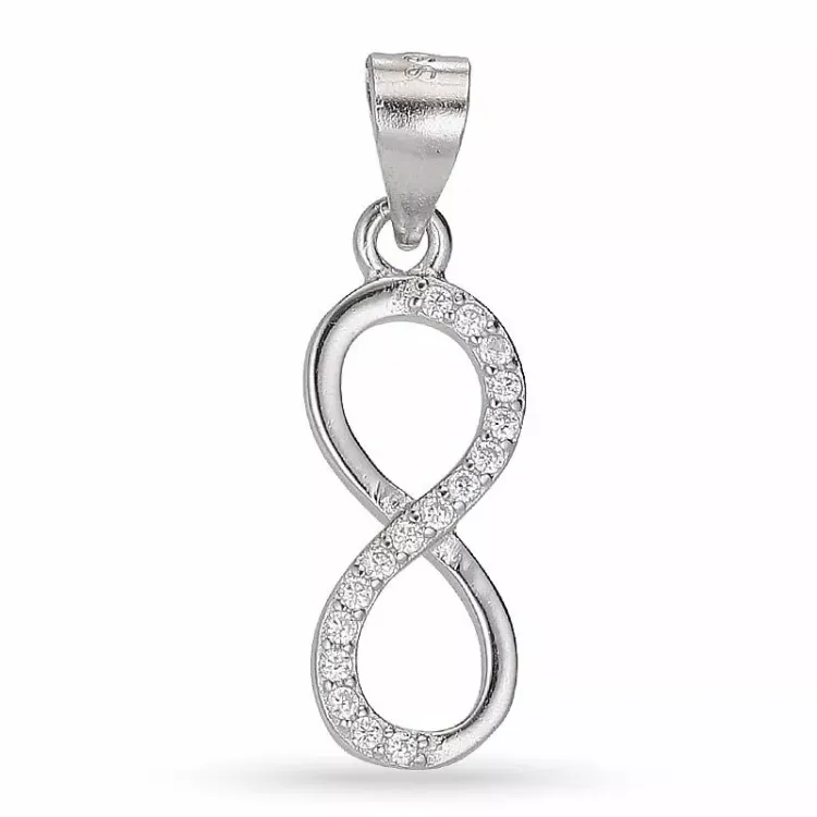 Kollektionsprov infinity zirkon hängen i silver