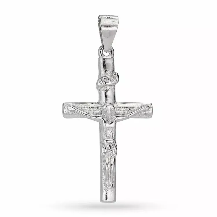 Kollektionsprov kors zirkon hängen i silver