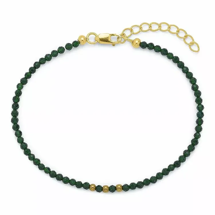 elegant armband med sten og 3 hematite - Loom Stones