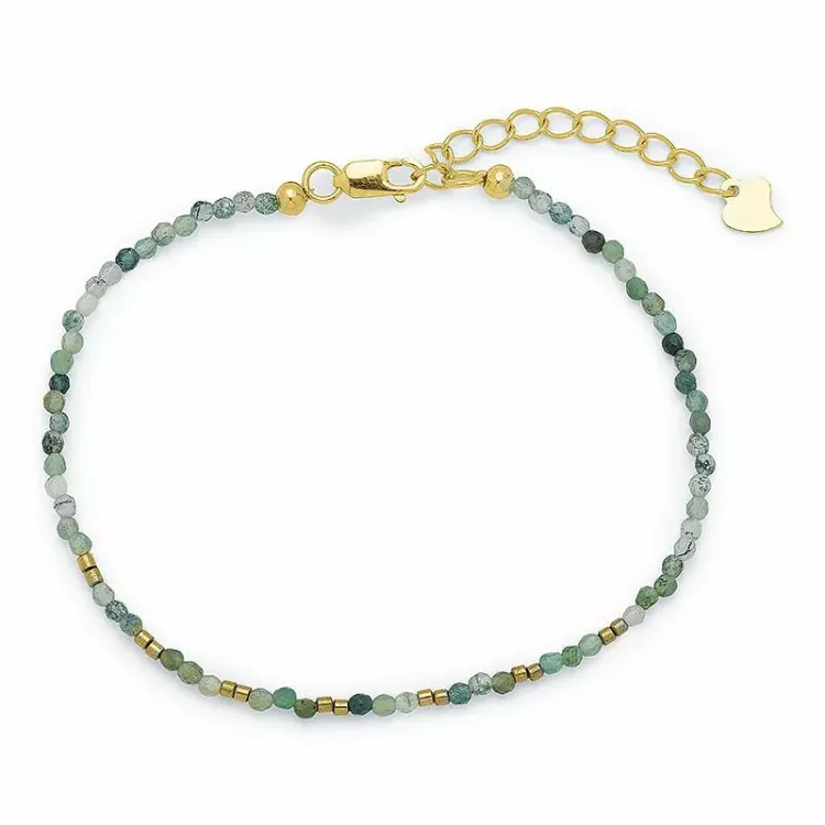 sten armband med agat og hematite - Loom Stones