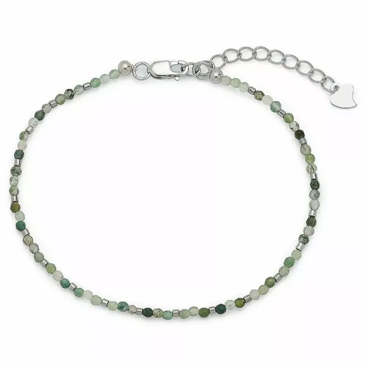 armband med agat og hematite - Loom Stones