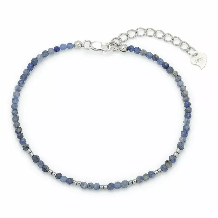 sten armband med sodalit og hematite - Loom Stones