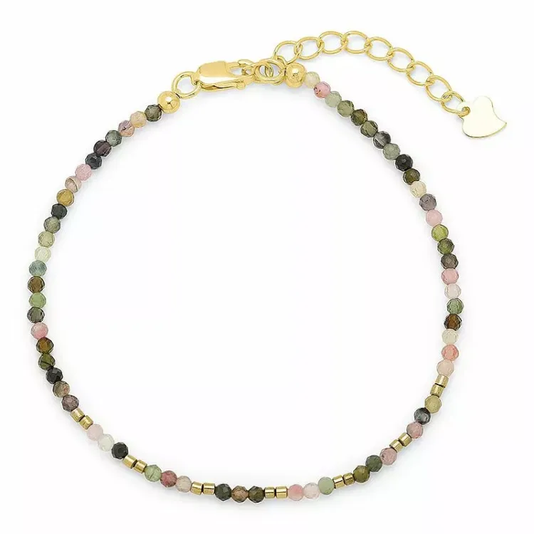 sten armband med turmalin og hematite - Loom Stones