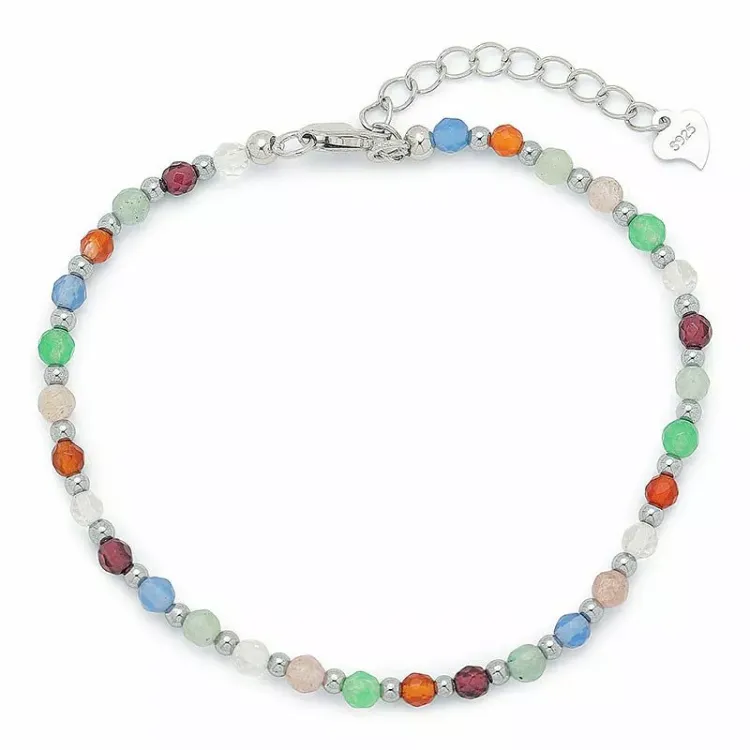 armband med hematite og sten - Loom Stones