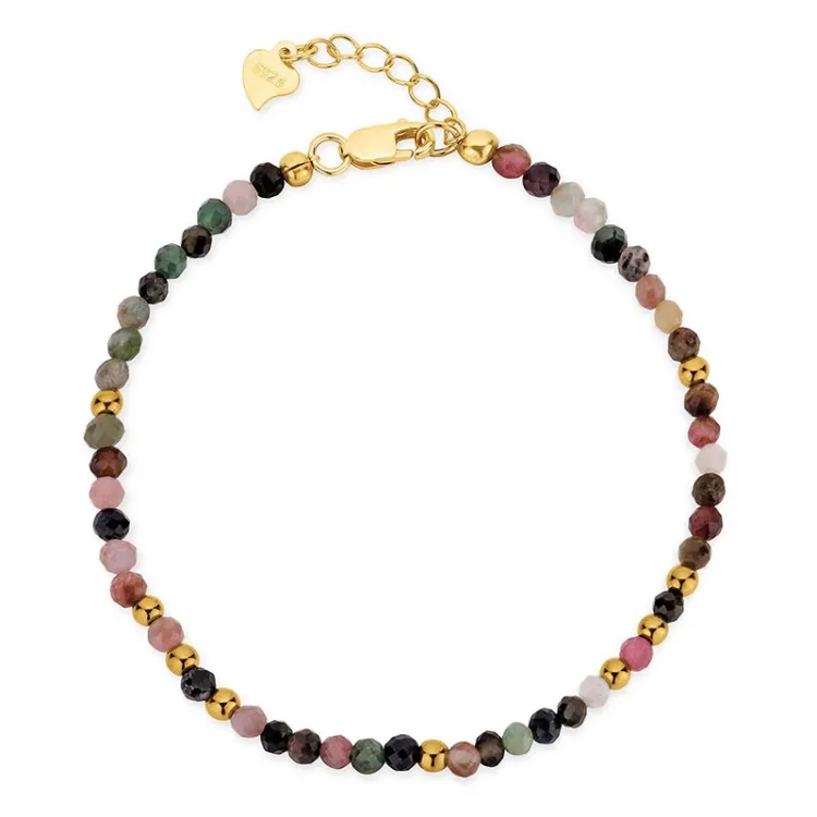 multifärgade armband med turmalin - Loom Stones
